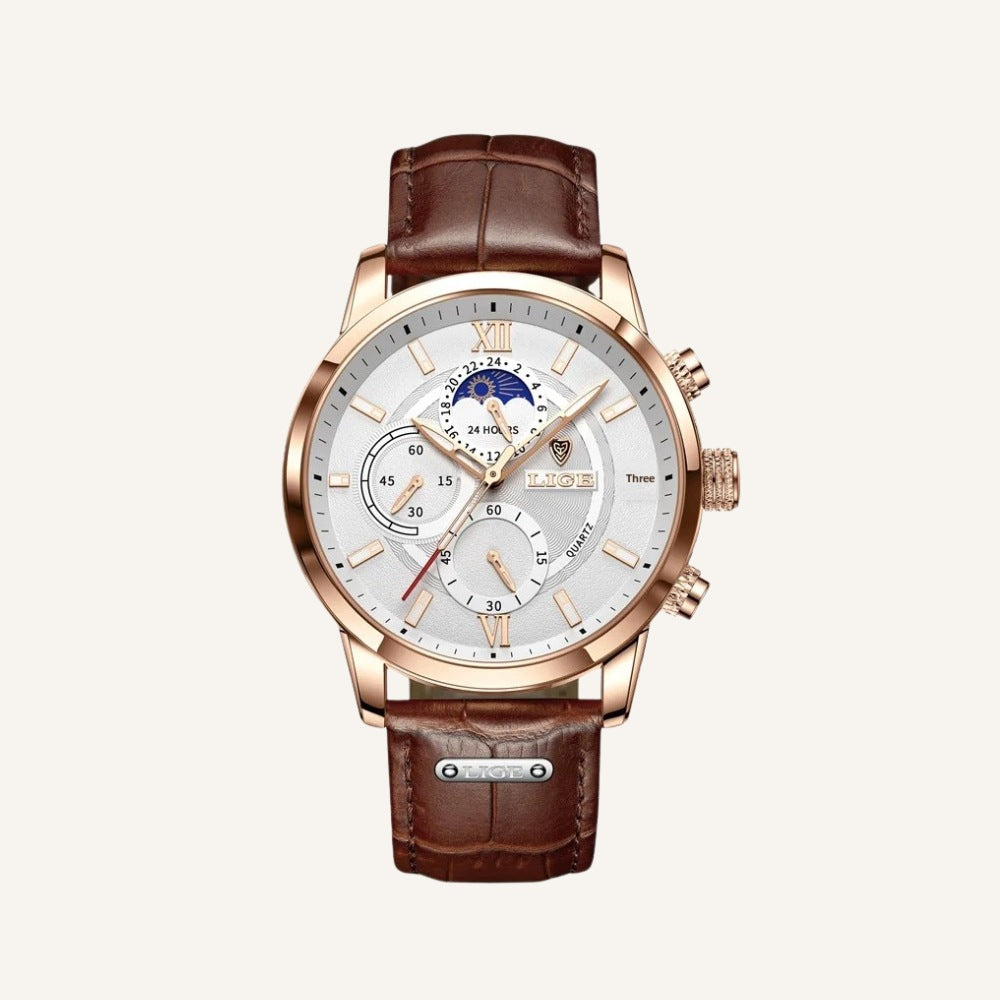 Men’s  Chronograph Leather Watch