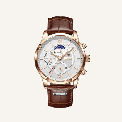 Men’s  Chronograph Leather Watch