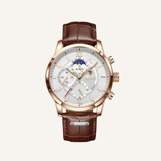 Men’s  Chronograph Leather Watch