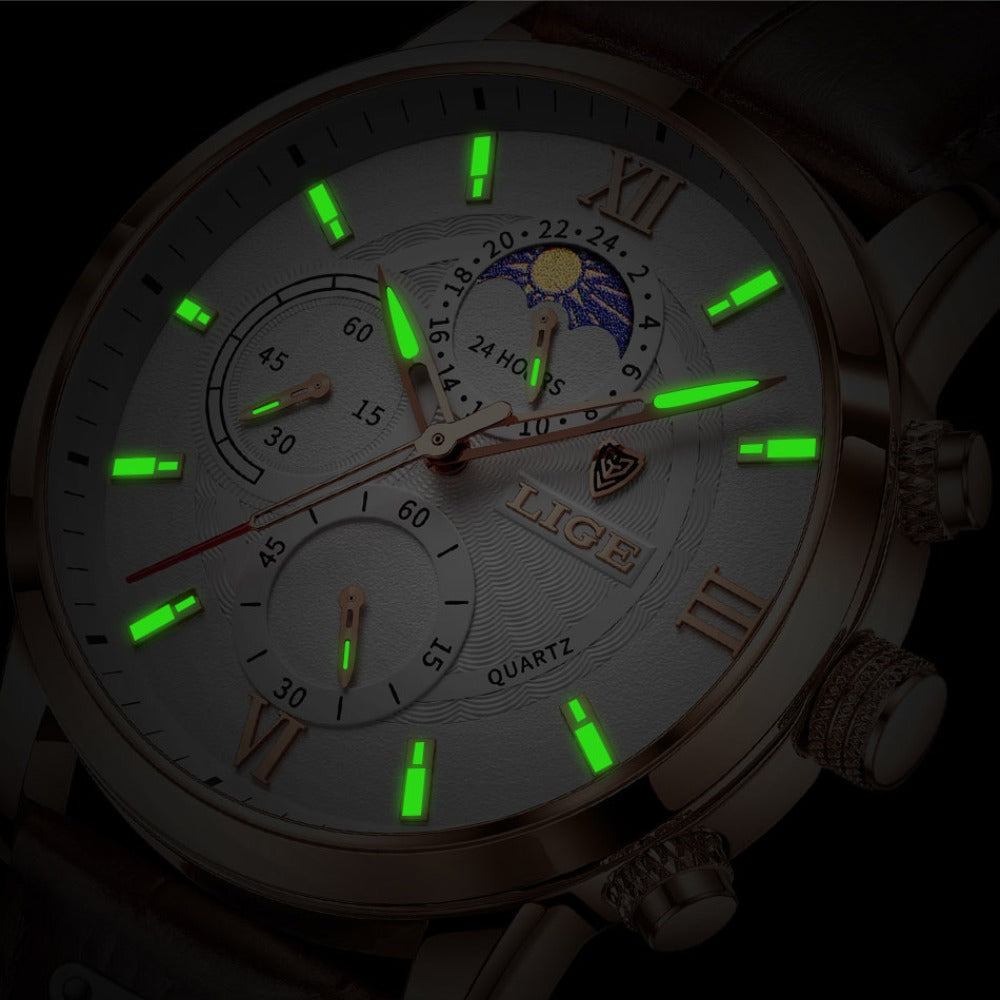 Men’s  Chronograph Leather Watch