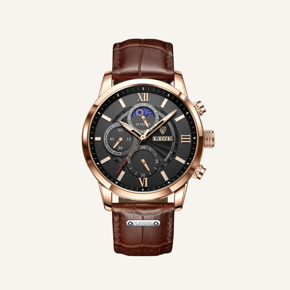 Men’s  Chronograph Leather Watch