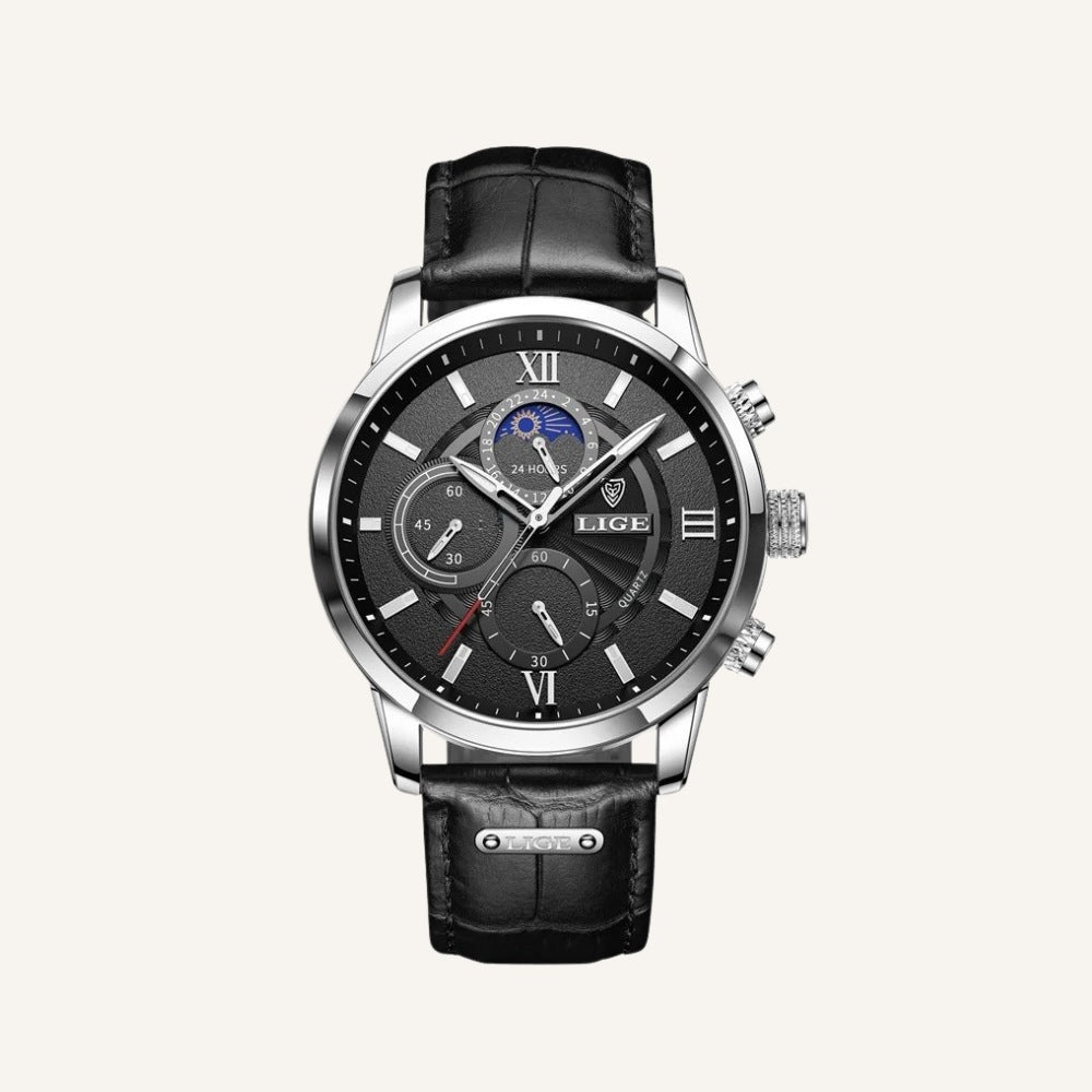 Men’s  Chronograph Leather Watch