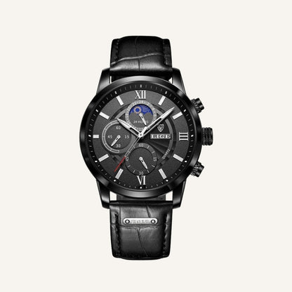 Men’s  Chronograph Leather Watch