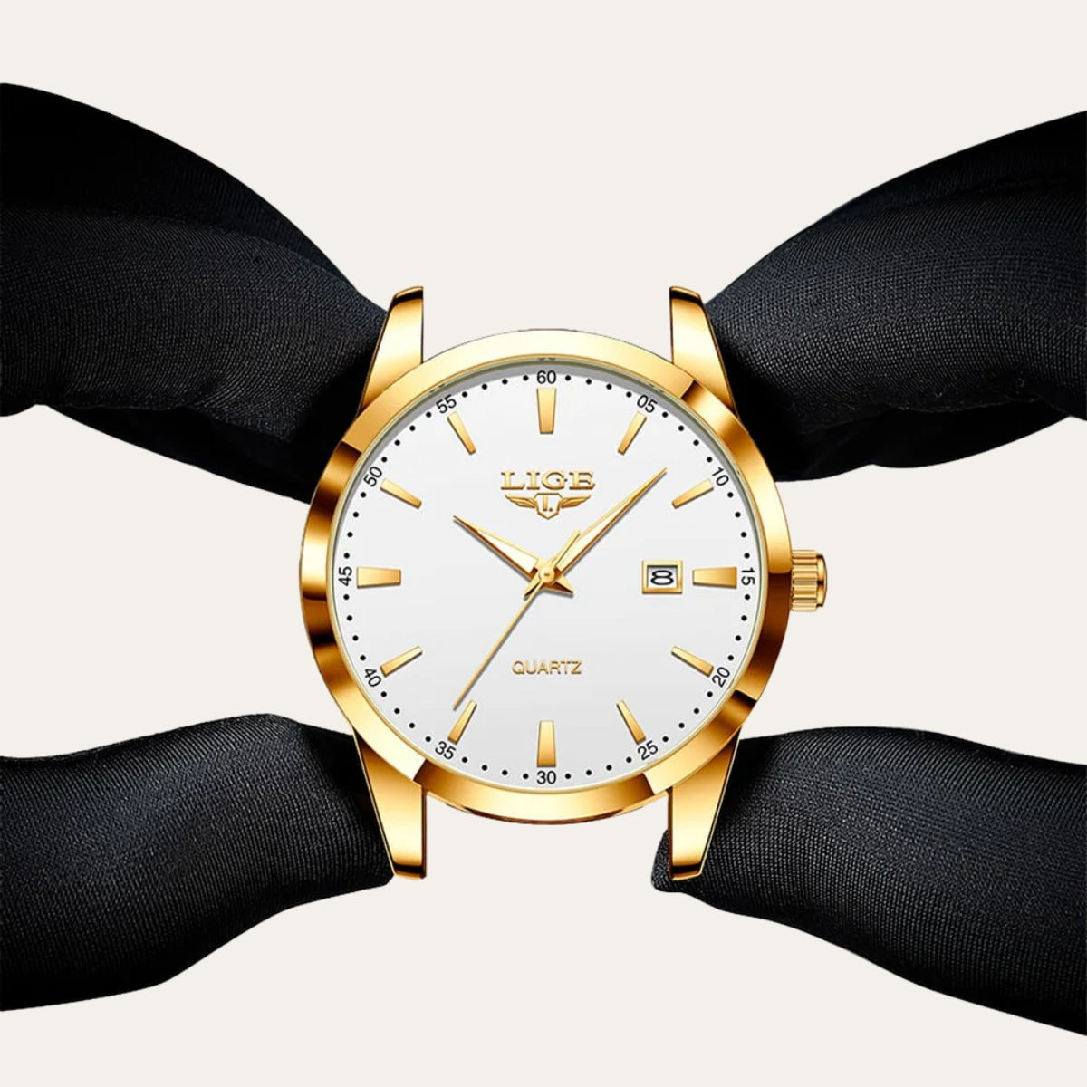 Men’s  Leather Quartz Watch