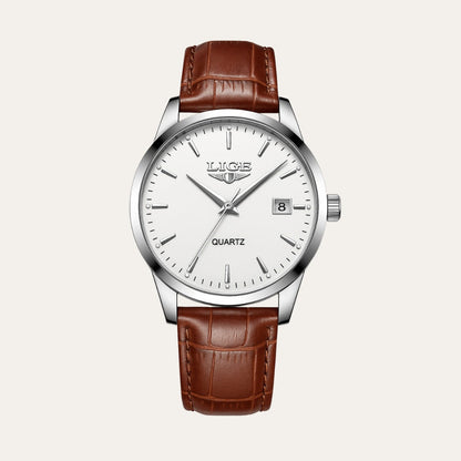 Men’s  Leather Quartz Watch