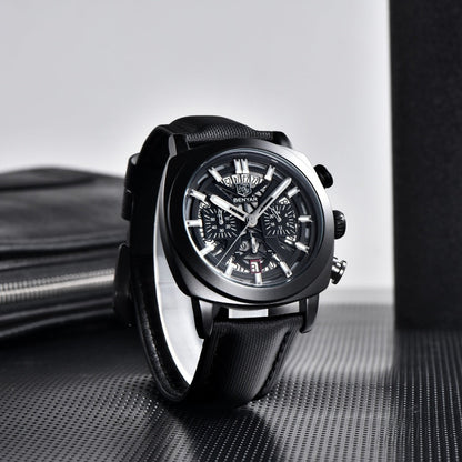 Relógio de Couro Masculino Benyar Luxe