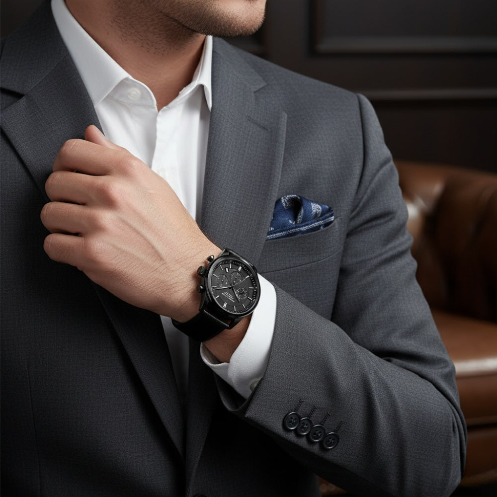 Men’s Black Chronograph Watch