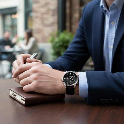 Men’s Black Chronograph Watch