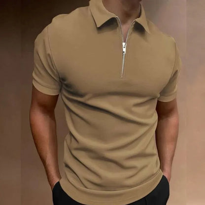 Zippered Polo Shirt