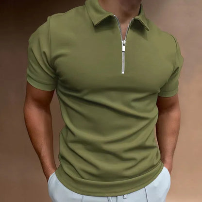 Zippered Polo Shirt