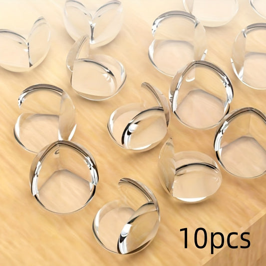 10pz Protezioni Angolari in Silicone Trasparente - Paracolpi di Sicurezza Anticollisione con Adesivo Forte, Protettori per Mobili Resistenti per Casa e Ufficio, Prevenzione Infortuni | Design Trasparente | Protezione Flessibile, Protettore d'Angolo per Mo