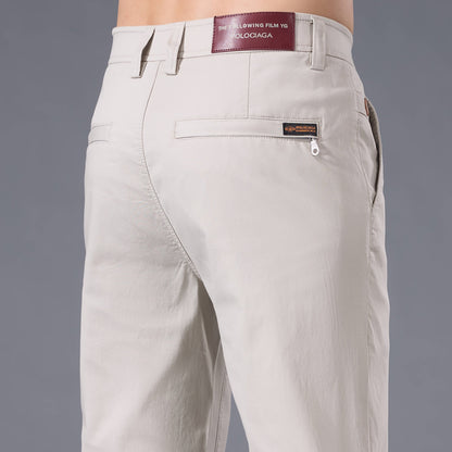 Pantaloni Casual Slim-Fit da Uomo - Traspiranti per Tutte le Stagioni Lavabili in Lavatrice con Vita Classica, Nero Unito per un Abbigliamento Casual Versatile, Aspetto di Alta Gamma | Vestibilità Comoda