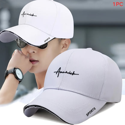 Linea - Cappellino da baseball con visiera curva classico, versatile e alla moda, con ricamo