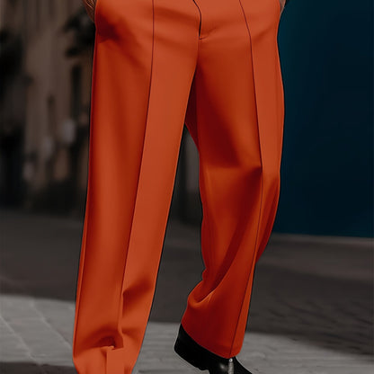 Pantaloni da Uomo Larghi e Comodi, Taglio Dritto Semplice, Moda Quotidiana di Base