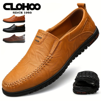 Linea Classico - Mocassini Uomo Slip-On - Tomaia in Pelle Vacchetta di Seconda Qualità