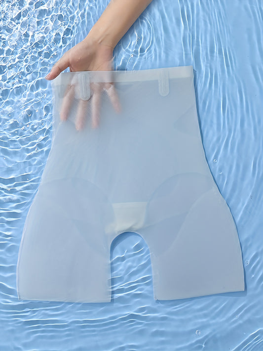 Un paio di leggings ultra sottili a vita alta con rilievo trasparente sul retro.