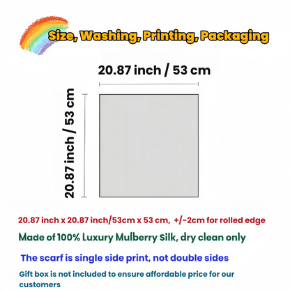 Sciarpa di Seta al 100% di Gelso Quadrata da 53.01 cm - Stile Palazzo Europeo con Stampa Floreale e Dorata, Accessorio di Moda Lusso in Beige e Oro per Donne, Regalo Elegante per Pendolari, Appuntamenti, Feste, Accessorio per Serate Romantiche | Artigiana