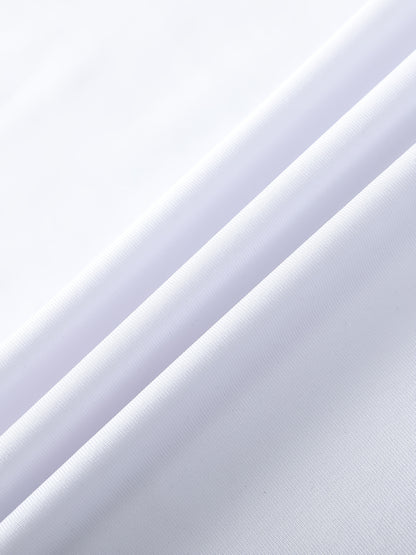 T-shirt da uomo 100% con scollo a V e maniche corte - T-shirt casual estivo traspirante, vestibilità regolare, bianco solido, medio stretch per abbigliamento casual, comodo e alla moda, T-shirt da tutti i giorni | T-shirt con scollo a V | Tessuto medio st