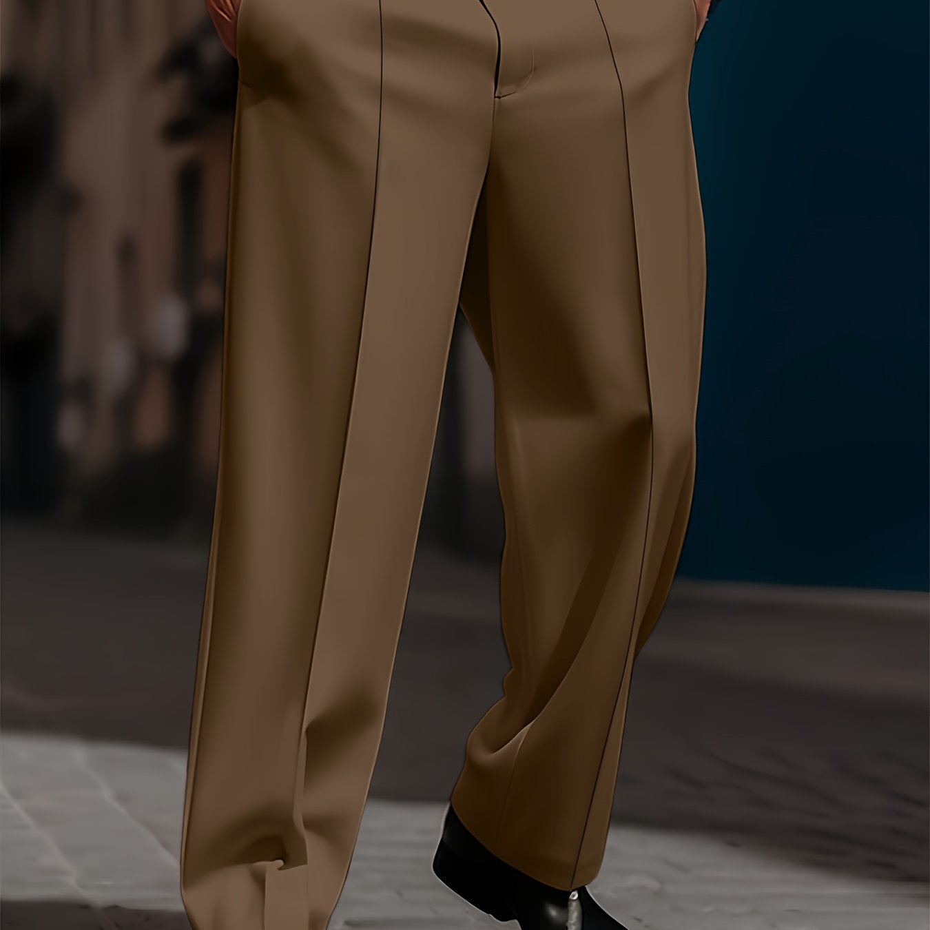 Pantaloni da Uomo Larghi e Comodi, Taglio Dritto Semplice, Moda Quotidiana di Base