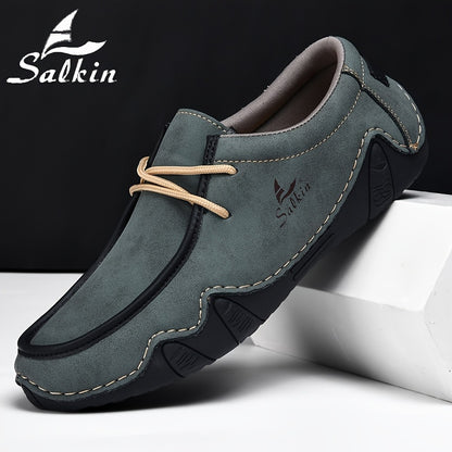 Mocassini Casual Fatti a Mano da Uomo Salkin - Sneakers Comode e Resistenti con Lacci in Diversi Colori