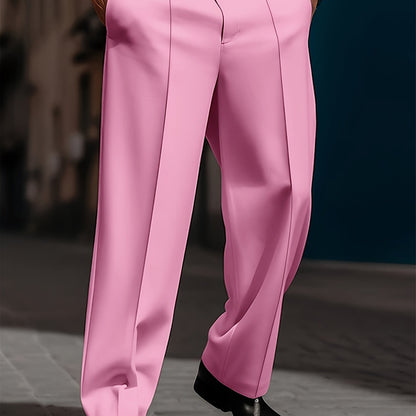 Pantaloni da Uomo Larghi e Comodi, Taglio Dritto Semplice, Moda Quotidiana di Base