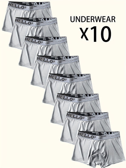 10pz "Ciao" Pantaloni Basso da Uomo Stampati - Alla Moda, Traspiranti, Comodi, Pantaloni Sportivi ad Alta Elasticità, Asciugatura Rapida