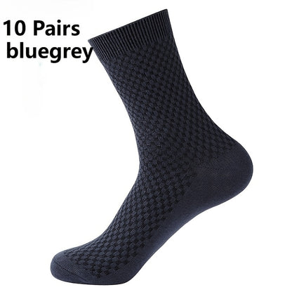 10 Paia, Calzini Uomo in Fibra di Bambù a Mezza Gamba - Traspiranti e Comodi per Business Casual e Ufficio, Calzini Traspiranti e Confortevoli, Indossare Quotidiano,Design Classico,Stile Minimalista,Tessuto Morbido,Uomini Professionali