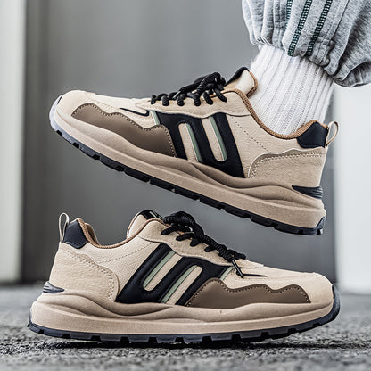 Scarpe Forrest Gump in Microfibra Autentica per Autunno e Inverno, Sneakers alla Moda con Aumento Altezza