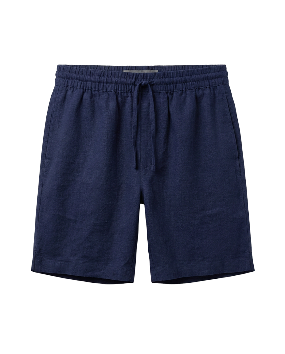 Men’s Navy Linen Shorts