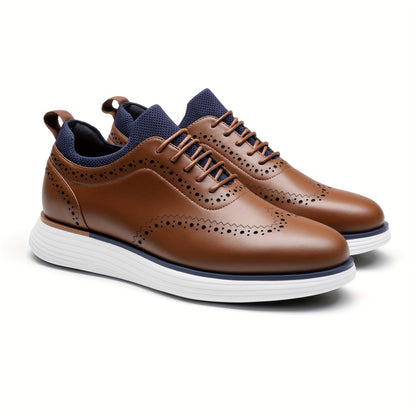 Scarpe da ginnastica eleganti MaxFlex da uomo, scarpe brogue casual con punta a coda di rondine, scarpe eleganti Oxford casual da uomo, scarpe classiche moderne da lavoro con lacci e punta a coda di rondine