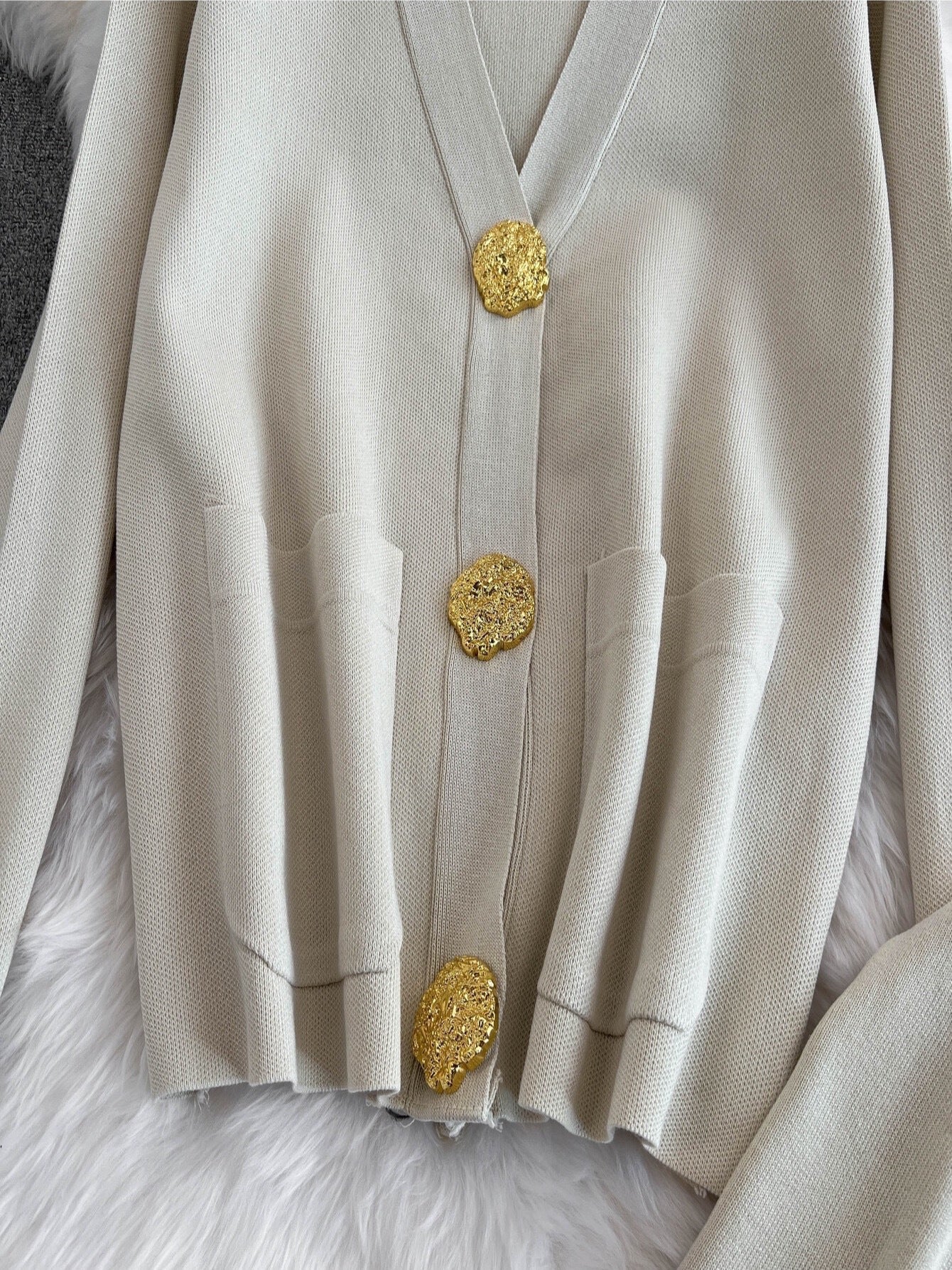 Set di cardigan e pantaloni in maglia elegante a due pezzi, cardigan con bottoni a maniche lunghe e scollo a V, pantaloni a gamba dritta, abbigliamento da donna