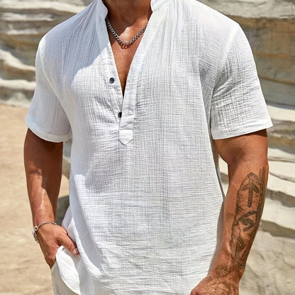 Maglietta Uomo Formale e Casual - Leggera, Non Elasticizzata con Collo Alto, Lavabile in Lavatrice per Ufficio e Tempo Libero, Design Classico, Materiale Resistente, Abbigliamento Versatile