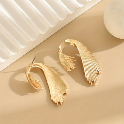 Orecchini a forma creativa in lega di gioielli, stile elegante dichiarativo unico, regalo per donne