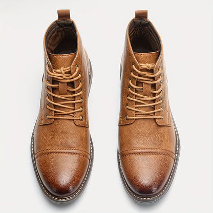 Stivaletti Oxford da uomo Stivaletti con punta a punta Scarpe eleganti da esterno per matrimoni in ufficio