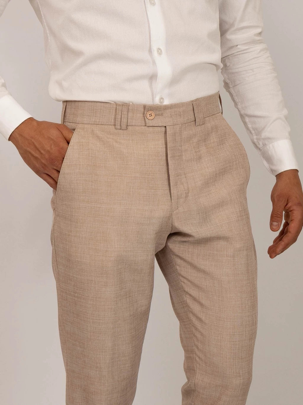 Men’s Beige Tailored Pants