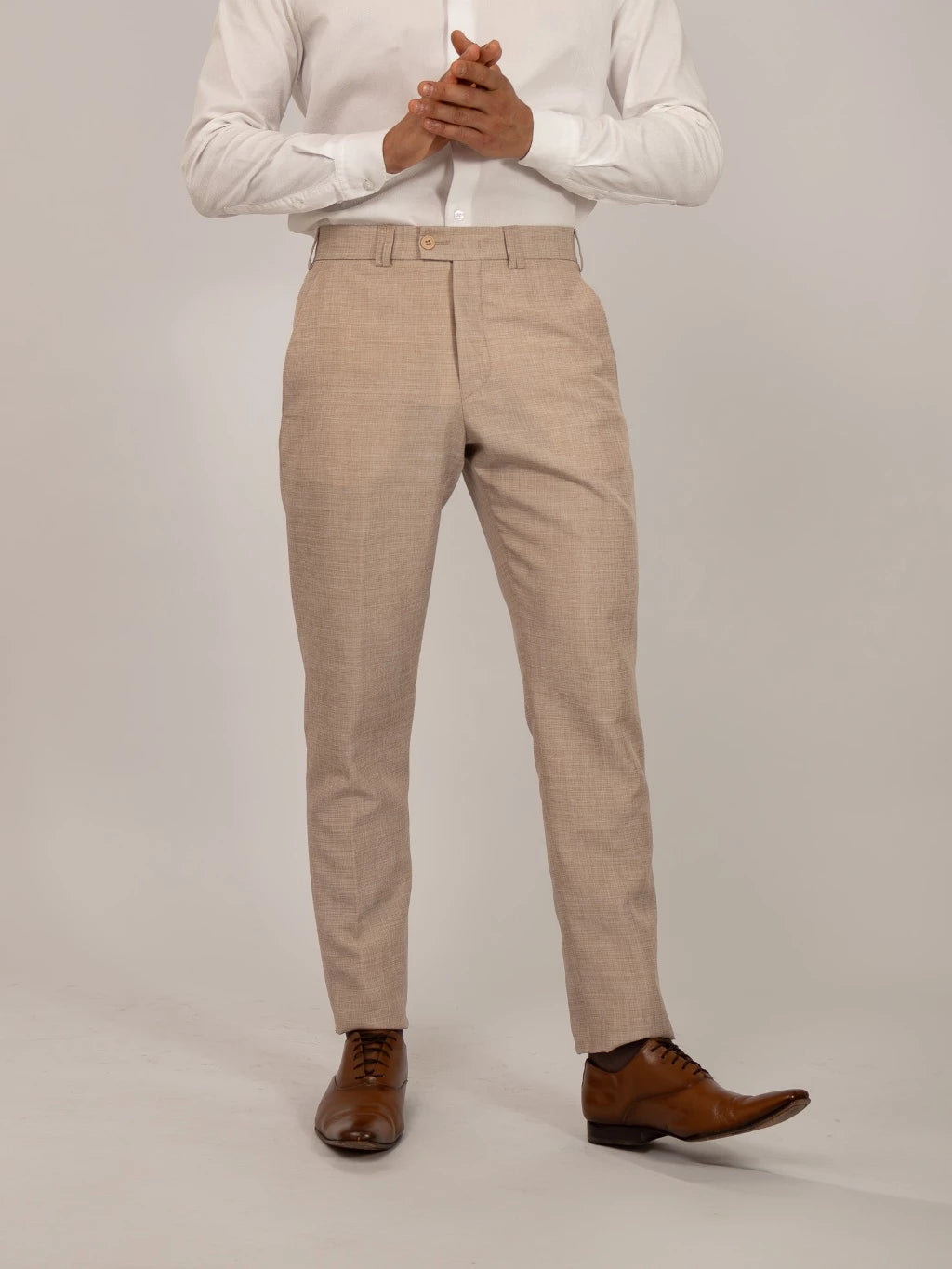 Men’s Beige Tailored Pants