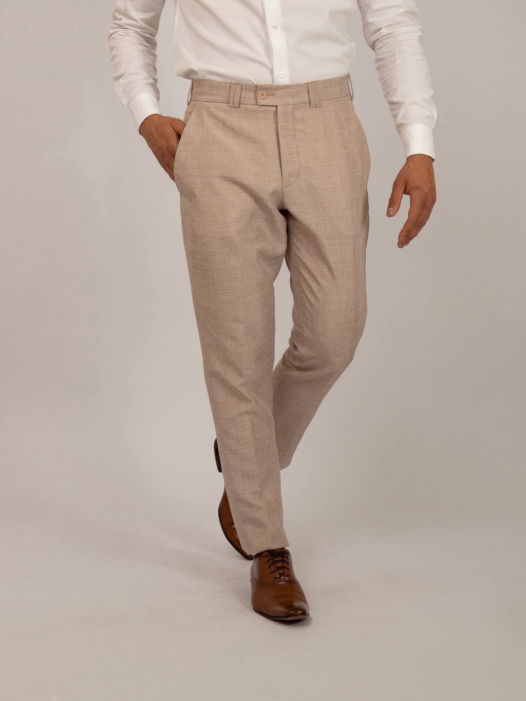Men’s Beige Tailored Pants