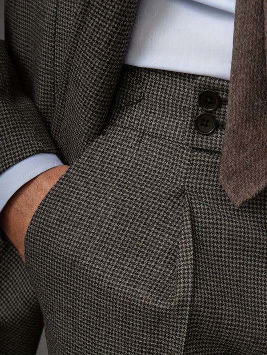 2025 Pantaloni da uomo a vita alta per autunno e inverno - Pantaloni formali da lavoro con chiusura a bottone, eleganti per ufficio e occasioni formali, tessuto non elasticizzato per un aderimento strutturato - Eventi formali, matrimoni, riunioni - Pantal