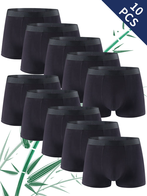 Linea Uomo+ Essential -Confezione da 10 Boxer Briefs in Fibra di Bambù per Uomo
