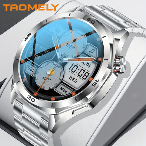 Orologio intelligente impermeabile per uomo - Orologio intelligente rotondo con schermo touch HD da 1.52 pollici - Bracciale intelligente con 123 modalità sportive - Monitoraggio del tracker sportivo - Chiamata e risposta wireless - per iPhone/Android