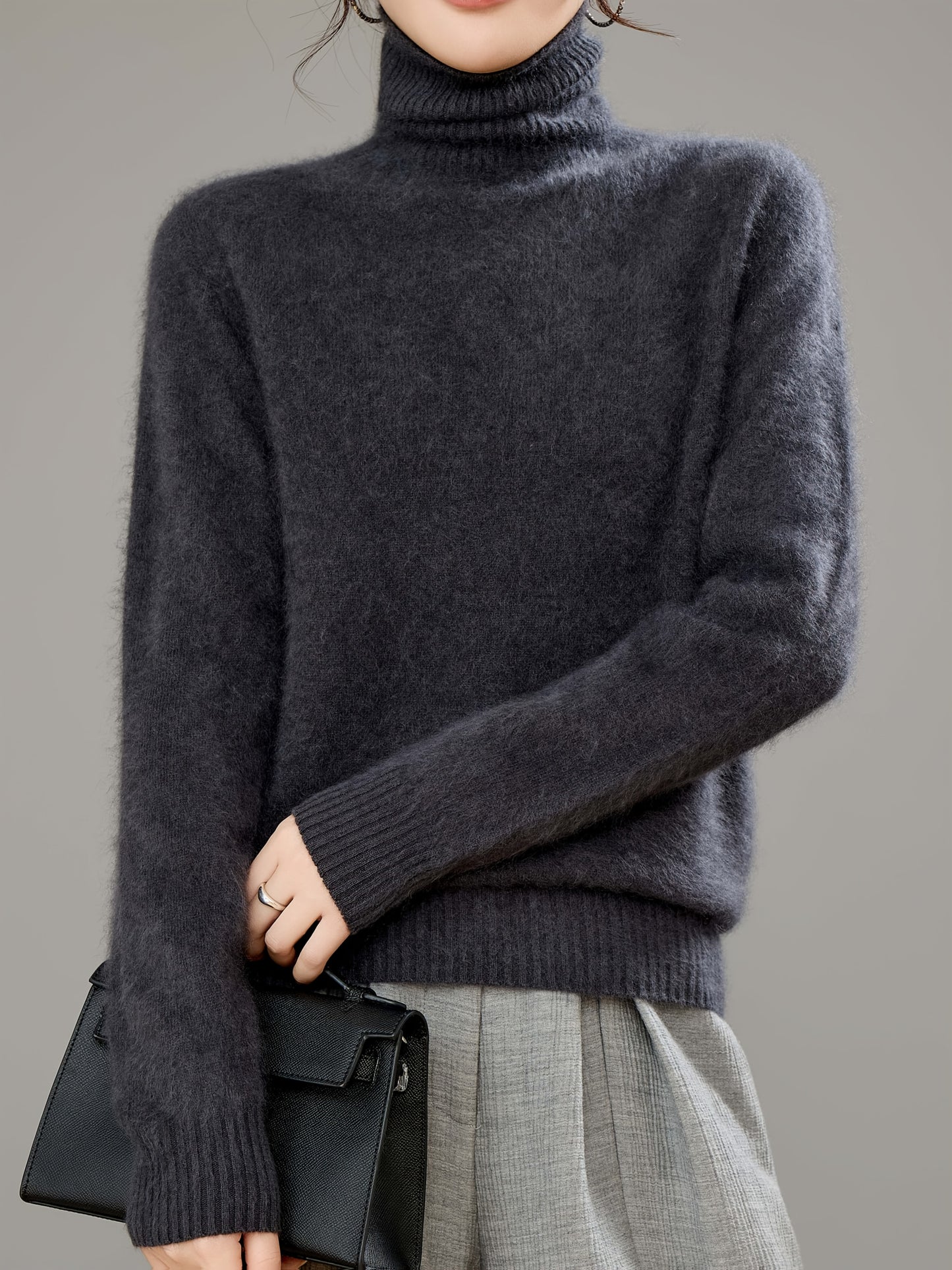 Novità Autunno e Inverno 2025: Nuovo Colletto Alto da Donna, + Lana, Sensazione di Morbida e Soffice, alla Moda, Versatile, Elegante, Spessa. Calda, Ultra-Morbida e Confortevole, Tocco Effetto Nuvola. Indispensabile per un Look Casual