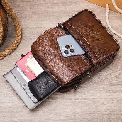 Linea Classic - Borsa messaggera in pelle autentica WESTAL, nera, casual, multi-comparto, cinturino regolabile