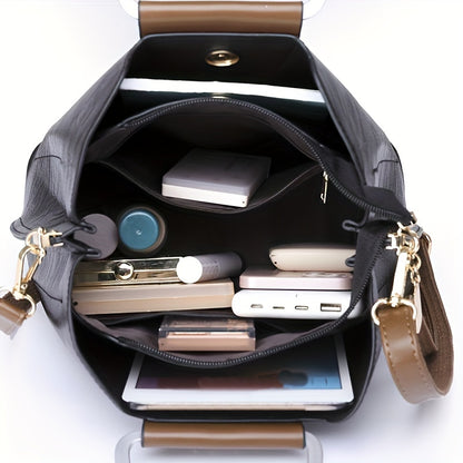 Linea Milano - Borsa A Tracolla Retrò Da Donna, Borsa A Contrasto Di Colore