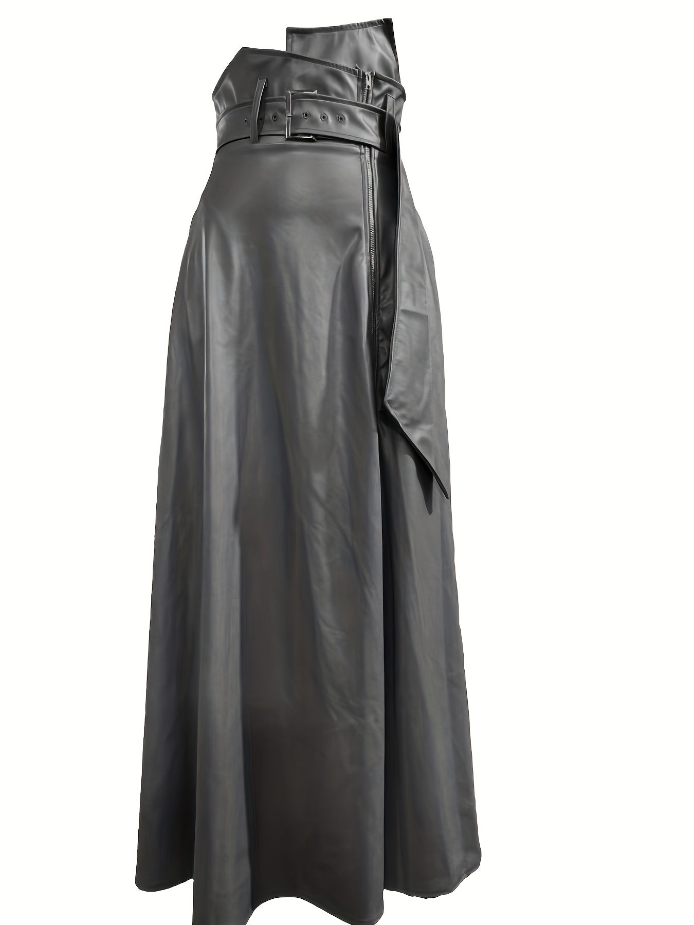 A-Line Luxe - Gonna Elegante in Pelle Sintetica a Vita Alta