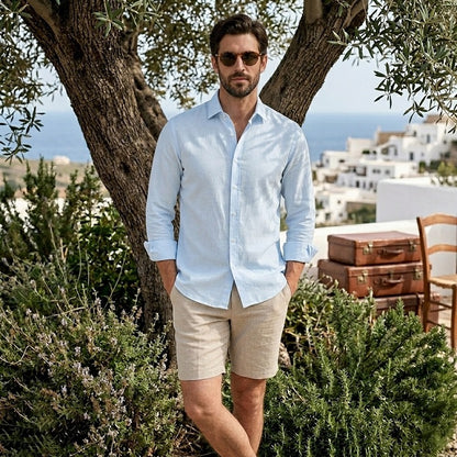 Men’s  Mandarin Collar Shirt