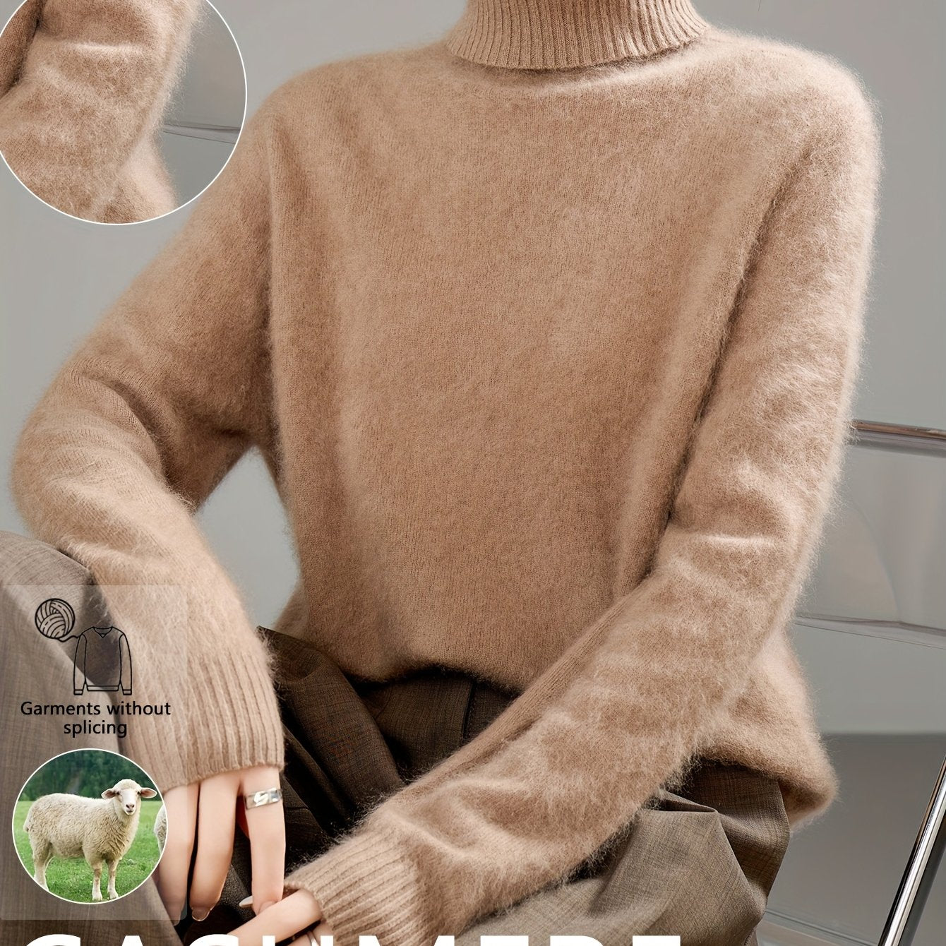 Novità Autunno e Inverno 2025: Nuovo Colletto Alto da Donna, + Lana, Sensazione di Morbida e Soffice, alla Moda, Versatile, Elegante, Spessa. Calda, Ultra-Morbida e Confortevole, Tocco Effetto Nuvola. Indispensabile per un Look Casual