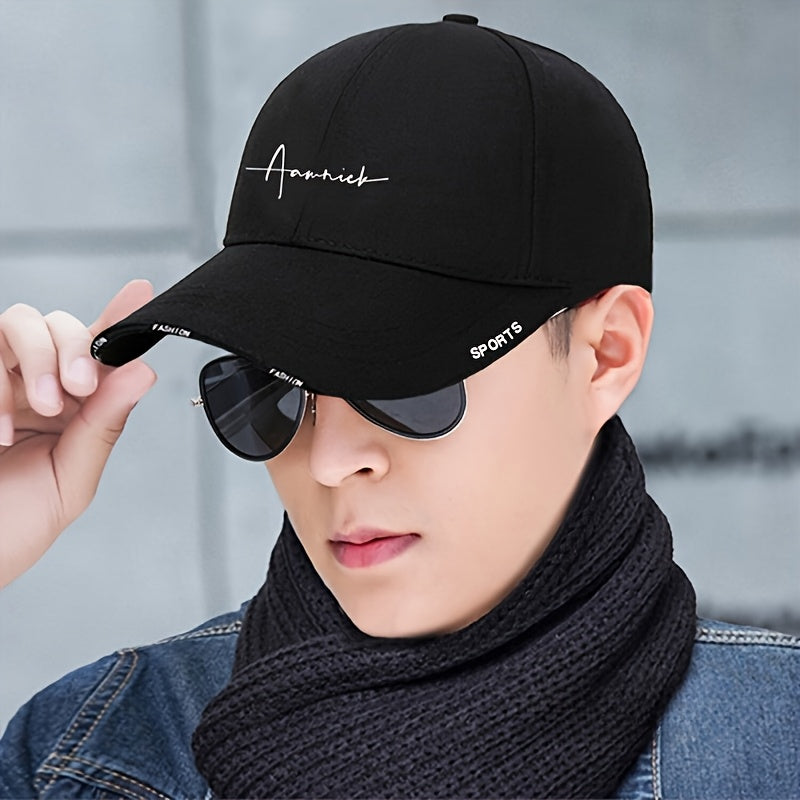 Linea - Cappellino da baseball con visiera curva classico, versatile e alla moda, con ricamo