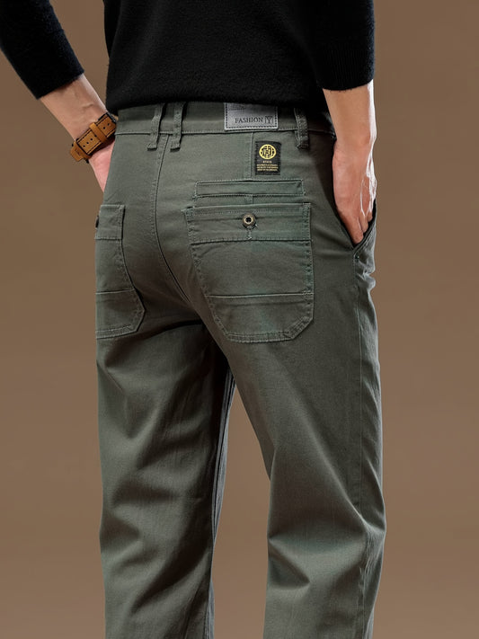 Pantaloni Eleganti da Uomo Elastici a Tinta Unita - Comodi e Durevoli Pantaloni Casual per Tutti i Giorni, Business & Formale in Vari Colori Stilosi Adatti ad Ogni Stagione