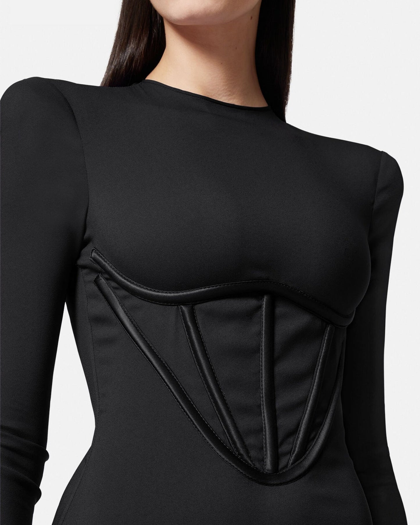 Long Sleeve Bandage Corset Dress