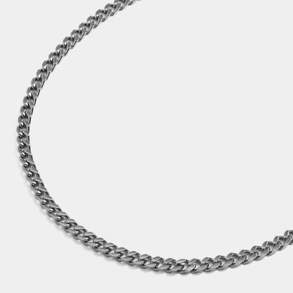 Men’s Gunmetal Cuban Chain Necklace